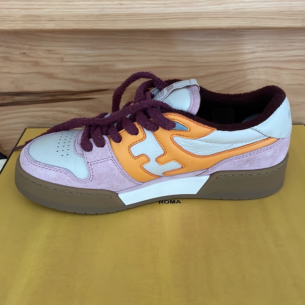 FF Mixed Leather Low-Top Sneakers